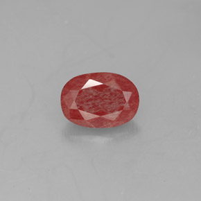 Andésine labradorite rouge naturelle transparent, 0,82 ct, transparent / translucide