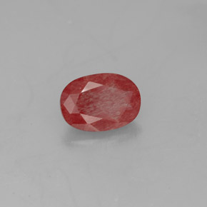 Andésine labradorite rouge naturelle transparent, 0,82 ct, transparent / translucide