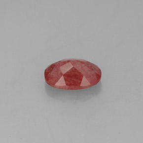 Andésine labradorite rouge naturelle transparent, 0,82 ct, transparent / translucide