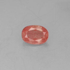 Andésine labradorite rouge naturelle transparent, 0,79 ct, transparent / translucide