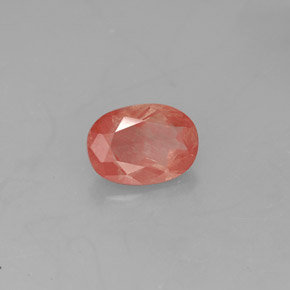 Andésine labradorite rouge naturelle transparent, 0,79 ct, transparent / translucide