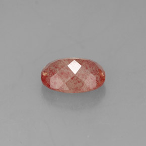 Labradorite andésine Miel Rouge naturelle Transparent, 1.18 ct, Transparent / Translucide