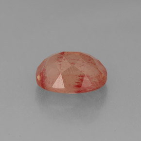 Labradorite andésine Miel Rouge naturelle Transparent, 2.07 ct, Transparent / Translucide