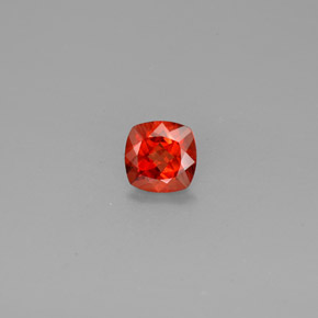 Andésine labradorite orange naturelle coupe coussin, 0,73 ct, VVS-VS