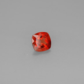 Andésine labradorite orange naturelle coupe coussin, 0,73 ct, VVS-VS