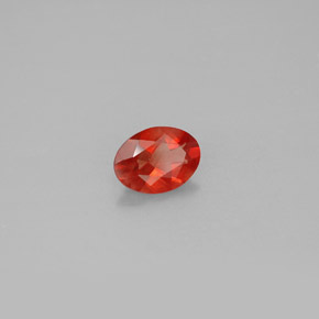 Andésine labradorite orange naturelle coupe ovale, 0,79 ct, VVS-VS