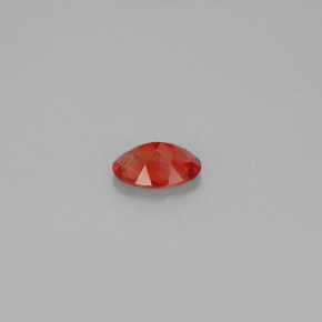 Andésine labradorite orange naturelle coupe ovale, 0,79 ct, VVS-VS