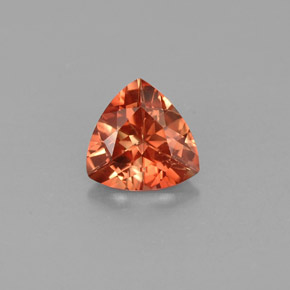 Andésine labradorite orange naturelle trillion, 0,97 ct, VVS-VS