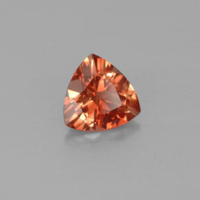 Andésine labradorite orange naturelle trillion, 0,97 ct, VVS-VS