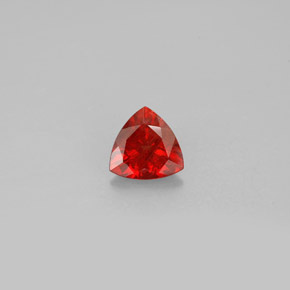 Andésine labradorite rouge naturelle trillion, 0,84 ct, VVS-VS