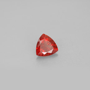 Andésine labradorite rouge naturelle trillion, 0,84 ct, VVS-VS
