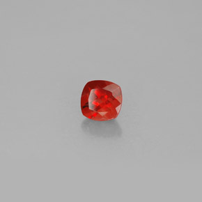 Andésine labradorite orange naturelle coupe coussin, 0,77 ct, VS