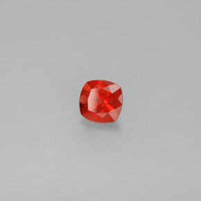 Labradorite andésine Miel Orange naturelle Coupe coussin, 0.72 ct, VS