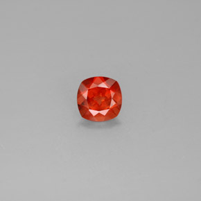 Andésine labradorite orange naturelle coupe coussin, 0,76 ct, VS