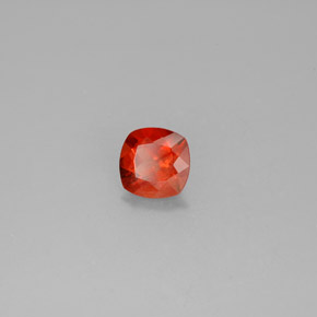 Andésine labradorite orange naturelle coupe coussin, 0,76 ct, VS