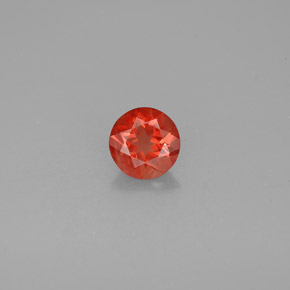 Andésine labradorite rouge naturelle coupe roude, 0,94 ct, VS