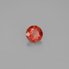 Andésine labradorite rouge naturelle coupe roude, 0,94 ct, VS