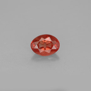Andésine labradorite rouge naturelle coupe ovale, 1,03 ct, VS