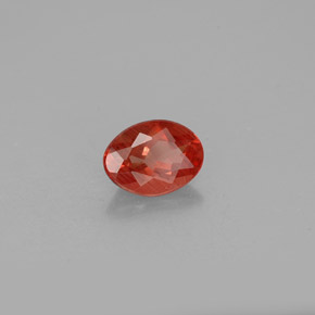 Andésine labradorite rouge naturelle coupe ovale, 1,03 ct, VS