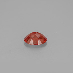 Andésine labradorite rouge naturelle coupe ovale, 1,03 ct, VS