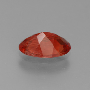Andésine labradorite rouge naturelle coupe ovale, 0,79 ct, VS