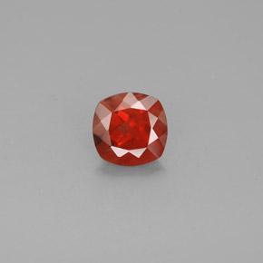 Andésine labradorite rouge naturelle coupe coussin, 1,08 ct, VS