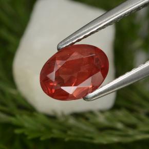 Andésine labradorite rouge naturelle coupe ovale, 0,84 ct, VS-SI
