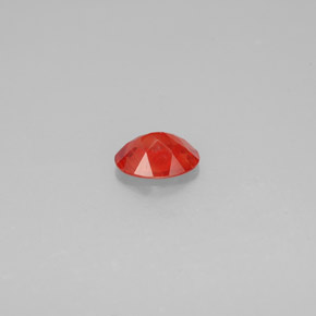 Andésine labradorite orange naturelle coupe ovale, 0,86 ct, VS-SI