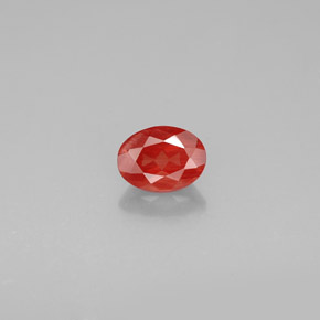 Andésine labradorite orange naturelle coupe ovale, 1,02 ct, VS-SI