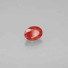 Andésine labradorite orange naturelle coupe ovale, 1,02 ct, VS-SI