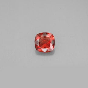 Andésine labradorite rouge naturelle coupe coussin, 0,72 ct, VS-SI