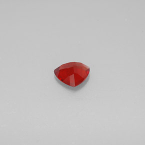 Andésine labradorite rouge naturelle trillion, 0,81 ct, VS-SI