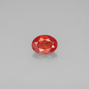 Andésine labradorite orange naturelle coupe ovale, 0,99 ct, SI