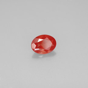 Andésine labradorite orange naturelle coupe ovale, 0,99 ct, SI