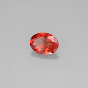 Andésine labradorite orange naturelle coupe ovale, 1,19 ct, SI
