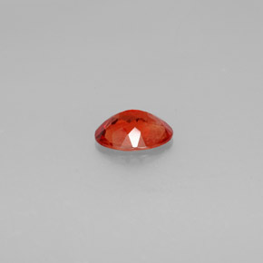 Andésine labradorite orange naturelle coupe ovale, 1,19 ct, SI