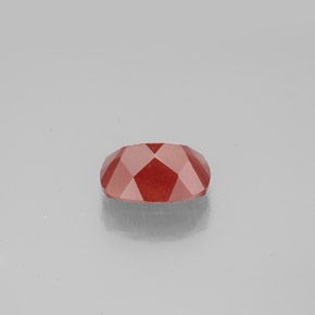 Andésine labradorite rouge naturelle coupe coussin, 1,06 ct, SI