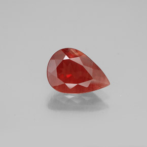 Andésine labradorite rouge naturelle en forme de poire, 1,40 ct, SI