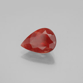 Andésine labradorite rouge naturelle en forme de poire, 1,40 ct, SI