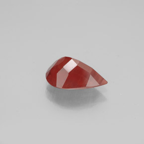 Andésine labradorite rouge naturelle en forme de poire, 1,40 ct, SI
