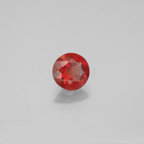 Andésine labradorite rouge naturelle coupe roude, 0,64 ct, VVS-VS
