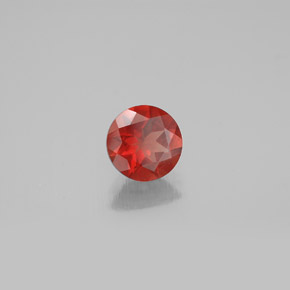 Andésine labradorite orange naturelle coupe roude, 0,64 ct, VVS-VS