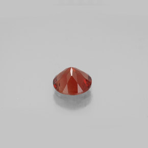 Andésine labradorite orange naturelle coupe roude, 0,64 ct, VVS-VS
