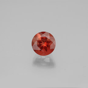 Labradorite andésine Miel Orange naturelle Coupe roude, 0.80 ct, VVS-VS