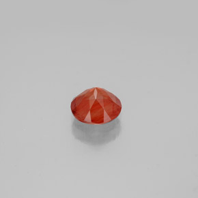 Andésine labradorite orange naturelle coupe roude, 0,65 ct, VS