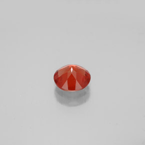 Andésine labradorite orange naturelle coupe roude, 0,61 ct, VS