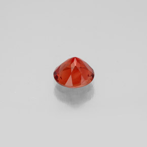 Andésine labradorite orange naturelle coupe roude, 0,61 ct, VVS-VS
