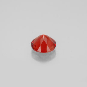 Andésine labradorite orange naturelle coupe roude, 0,65 ct, VS