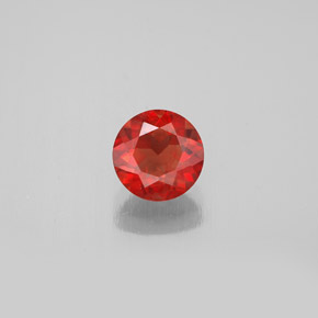 Labradorite andésine Miel Orange naturelle Coupe roude, 0.76 ct, VS