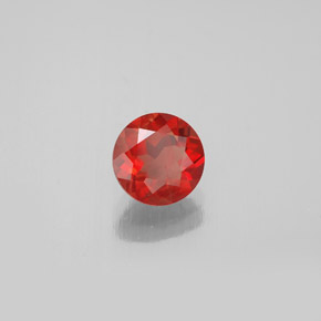 Labradorite andésine Miel Orange naturelle Coupe roude, 0.76 ct, VS